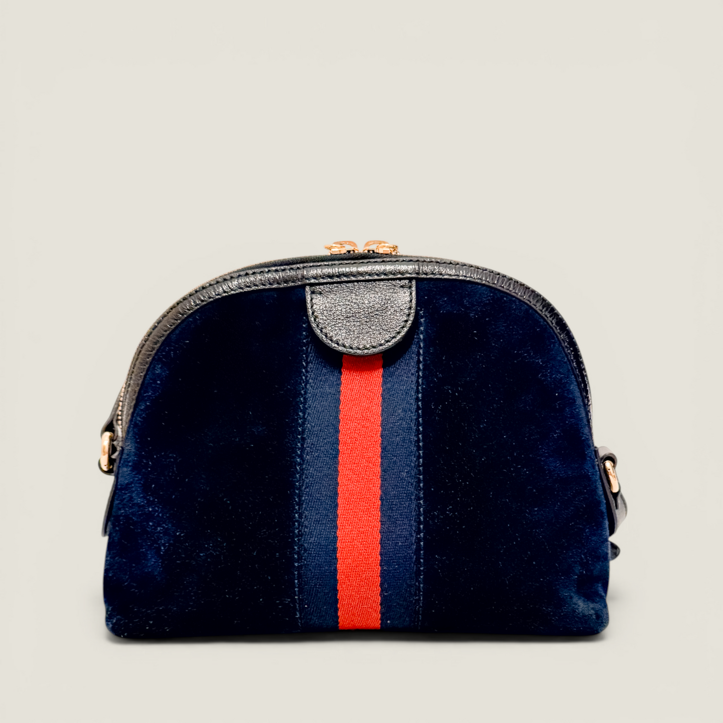 Gucci Ophidia Dome Small Crossbody Bag | Navy Suede