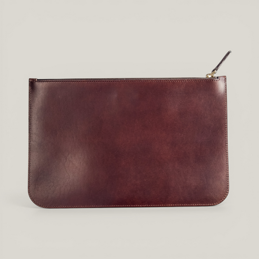 Gucci Brown Leather Clutch Pouch | Classic Edition | New