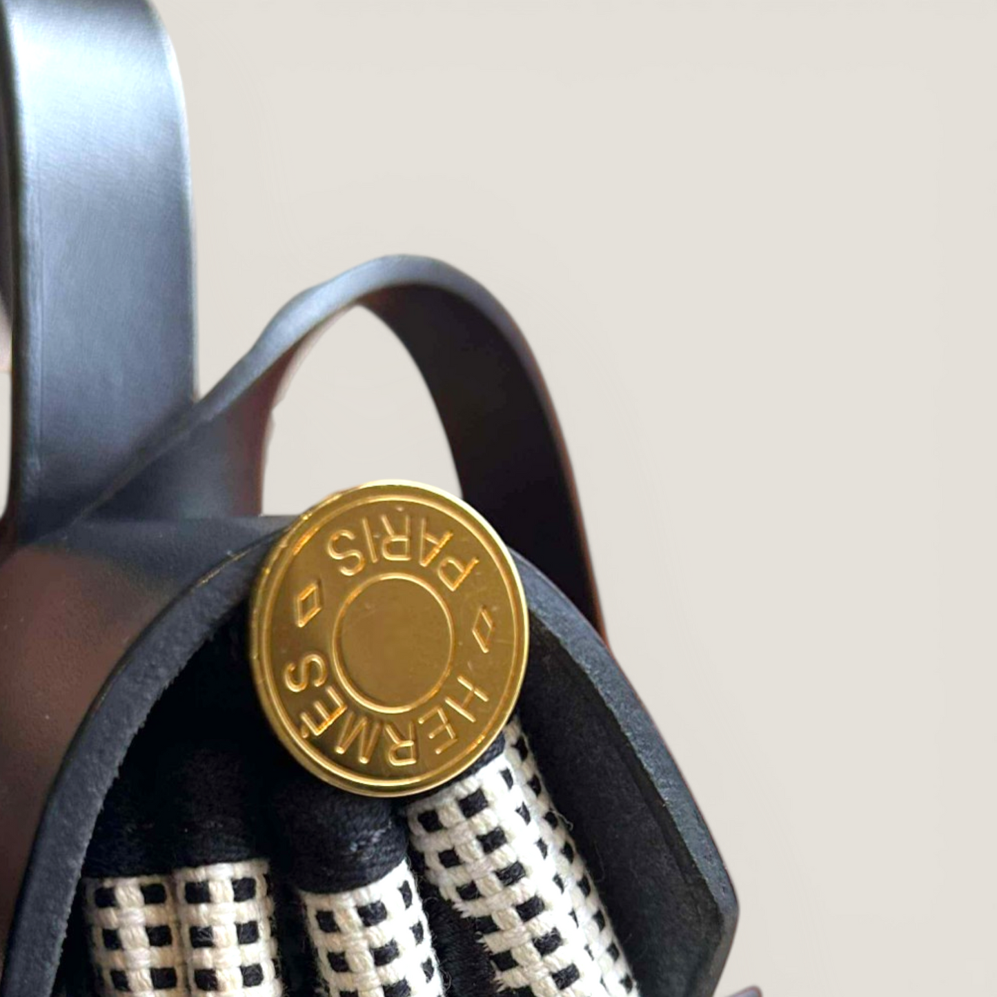 Hermès Herbag Zip 31 Toile H & Leather | Noir Écru GHW