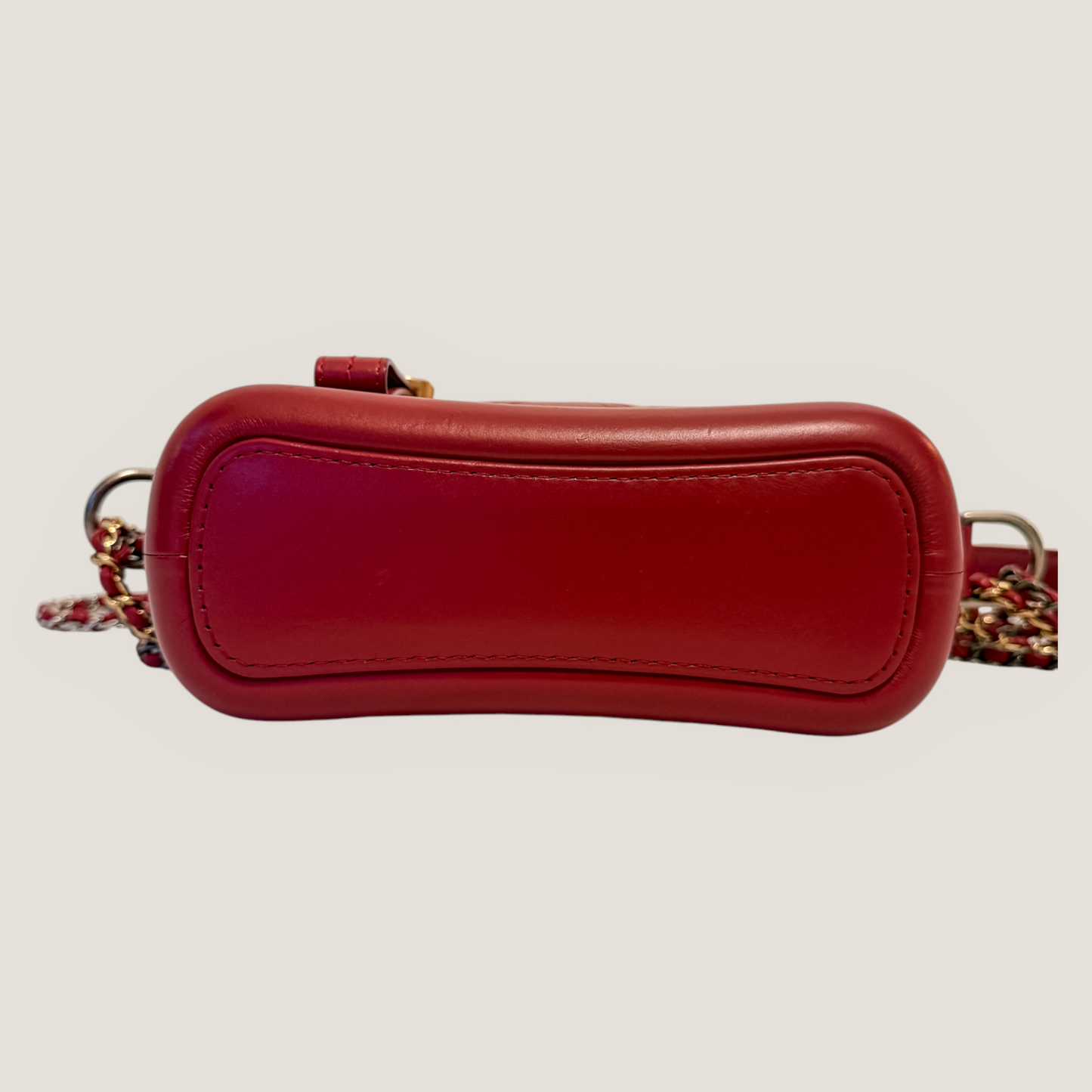 CHANEL Gabrielle Small Hobo | Red Aged Calfskin & Mixed Metal Hardware