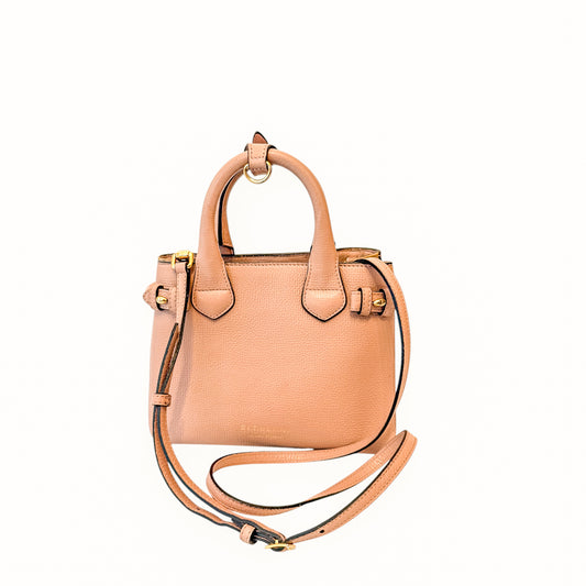 Burberry Banner Nova Check Small Tote | Blush Leather