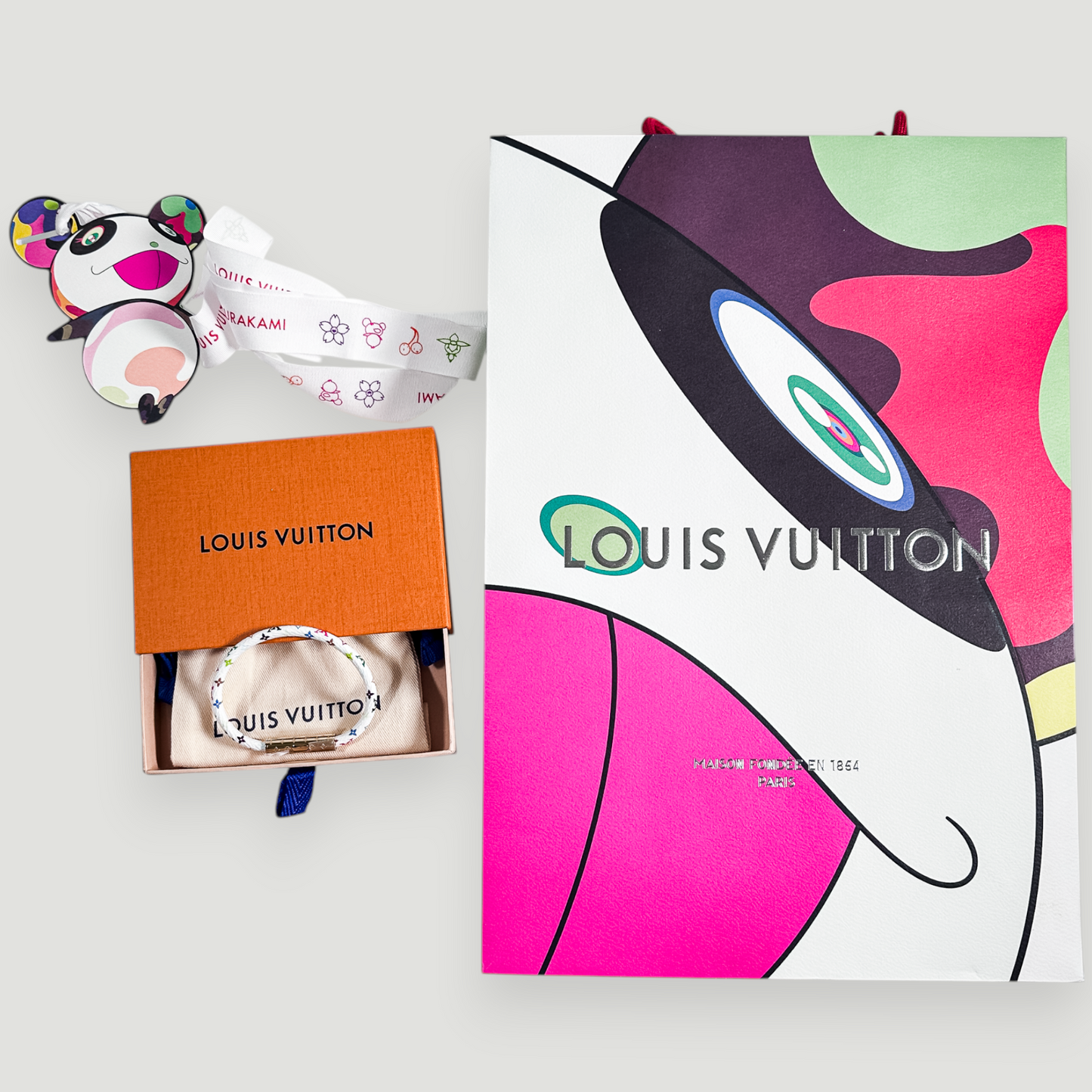 Louis Vuitton x Takashi Murakami LV Confidential Bracelet | White Multicolore | 2025 Edition
