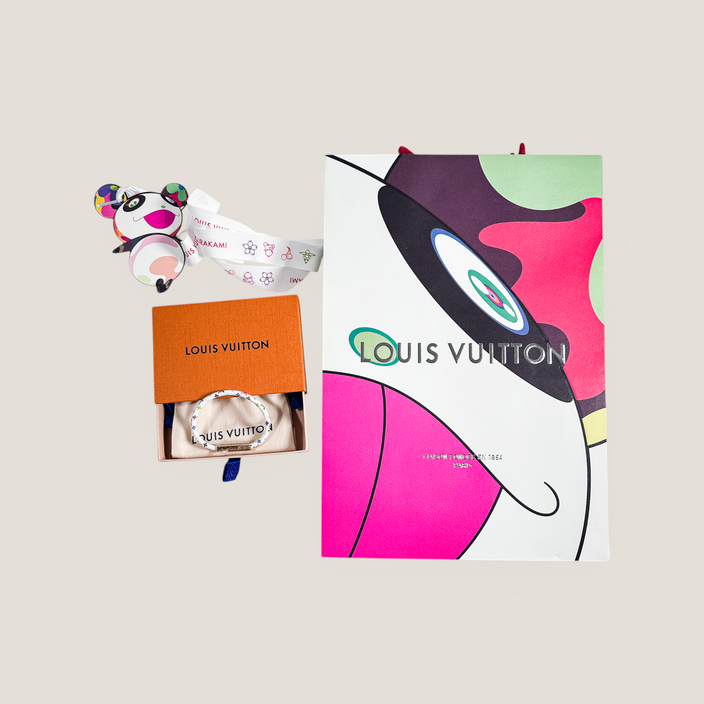 Louis Vuitton x Takashi Murakami LV Confidential Bracelet | White Multicolore | 2025 Limited Edition
