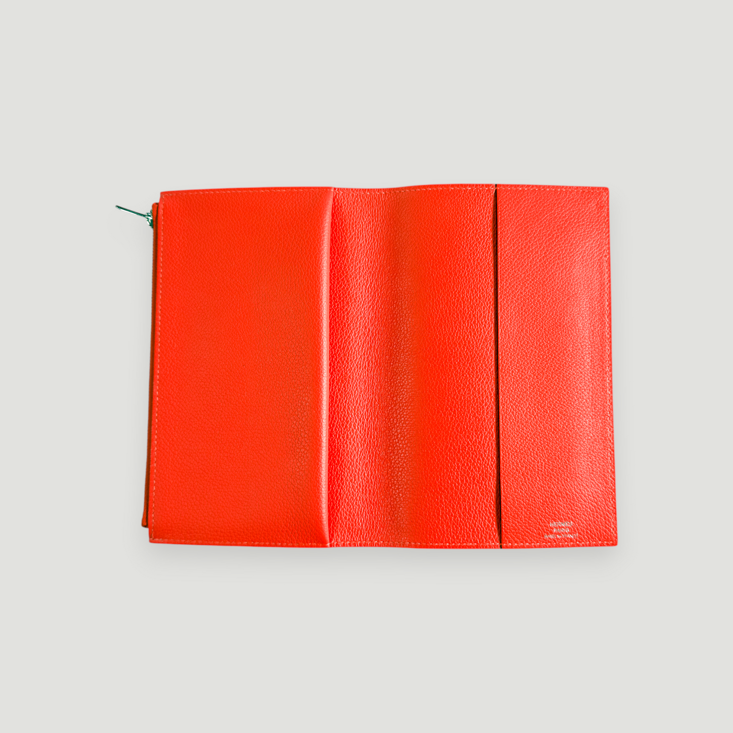 Hermès Eazip Pouch & Notebook Cover | Evercolor Calfskin in Hermès Orange | Brand New