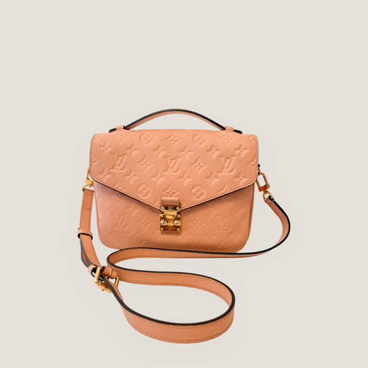 Louis Vuitton Pochette Métis | Monogram Empreinte Rose Poudre | Entrupy Authenticated