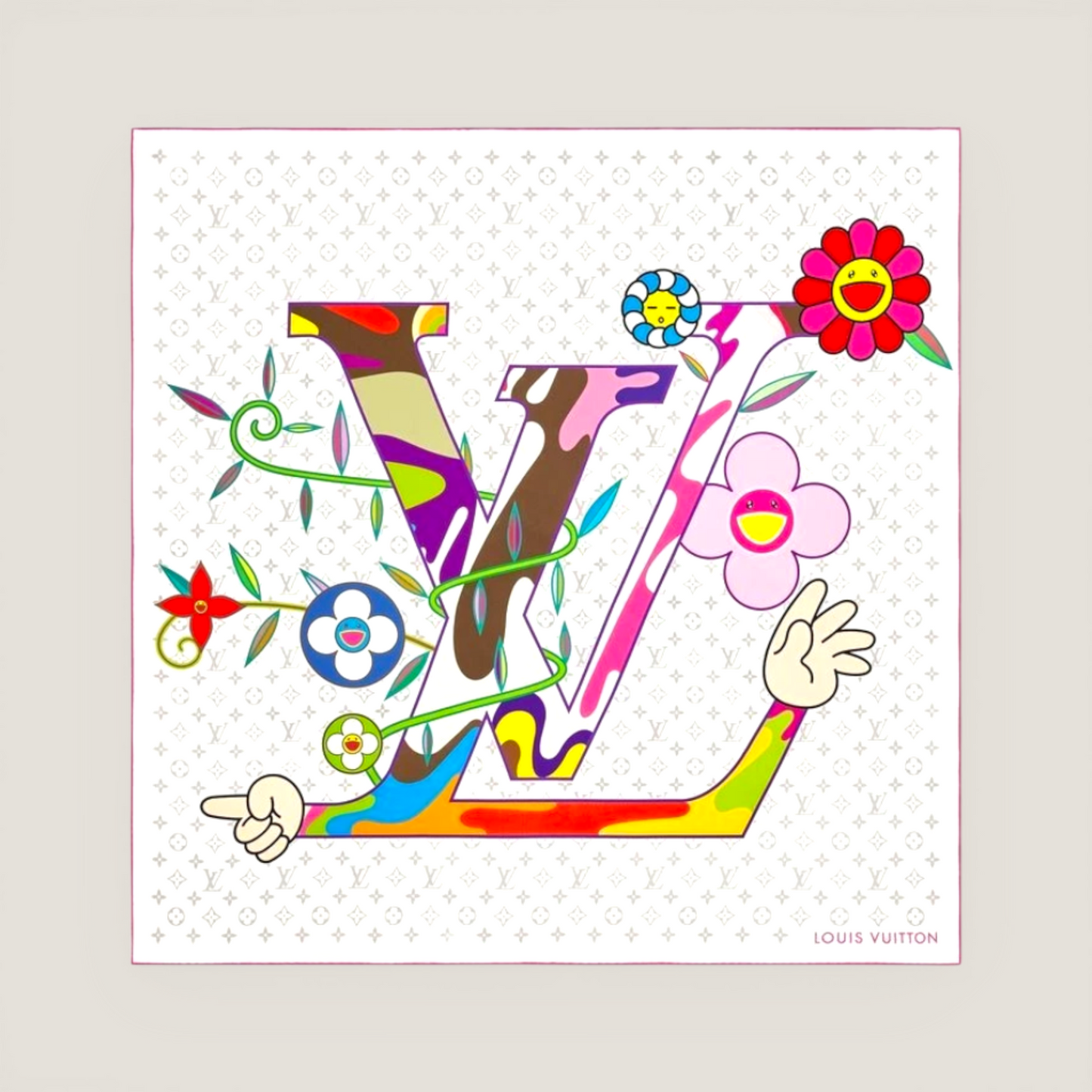 Louis Vuitton x Takashi Murakami Monogram Superflat Square 90 | 2025 Limited Edition