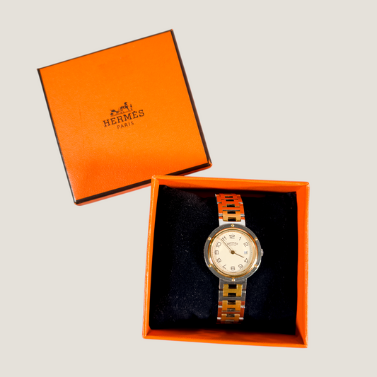 Hermès Clipper Watch | Two-Tone H-Link Bracelet | Very Good Condition