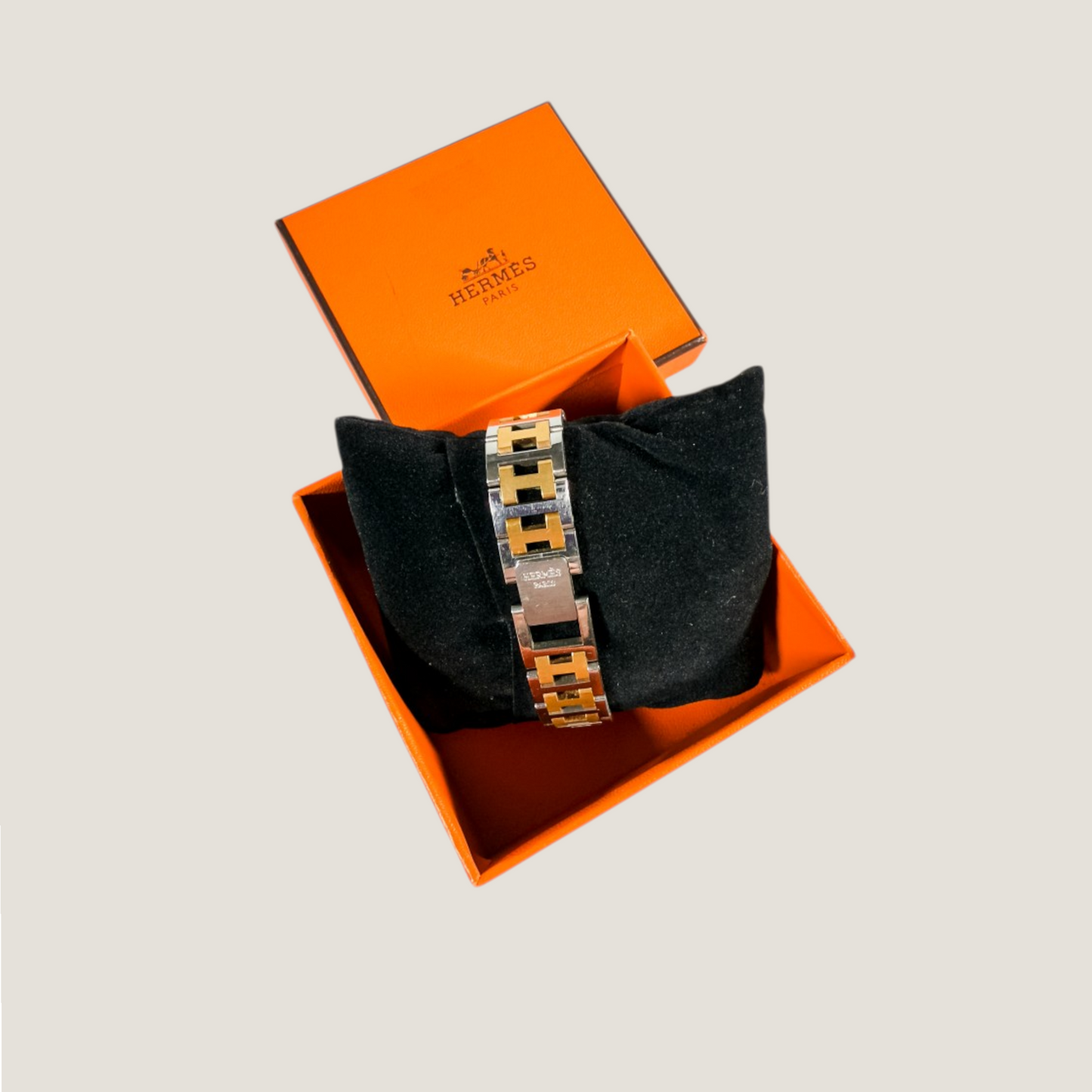 Hermès Clipper Watch | Two-Tone H-Link Bracelet | Very Good Condition