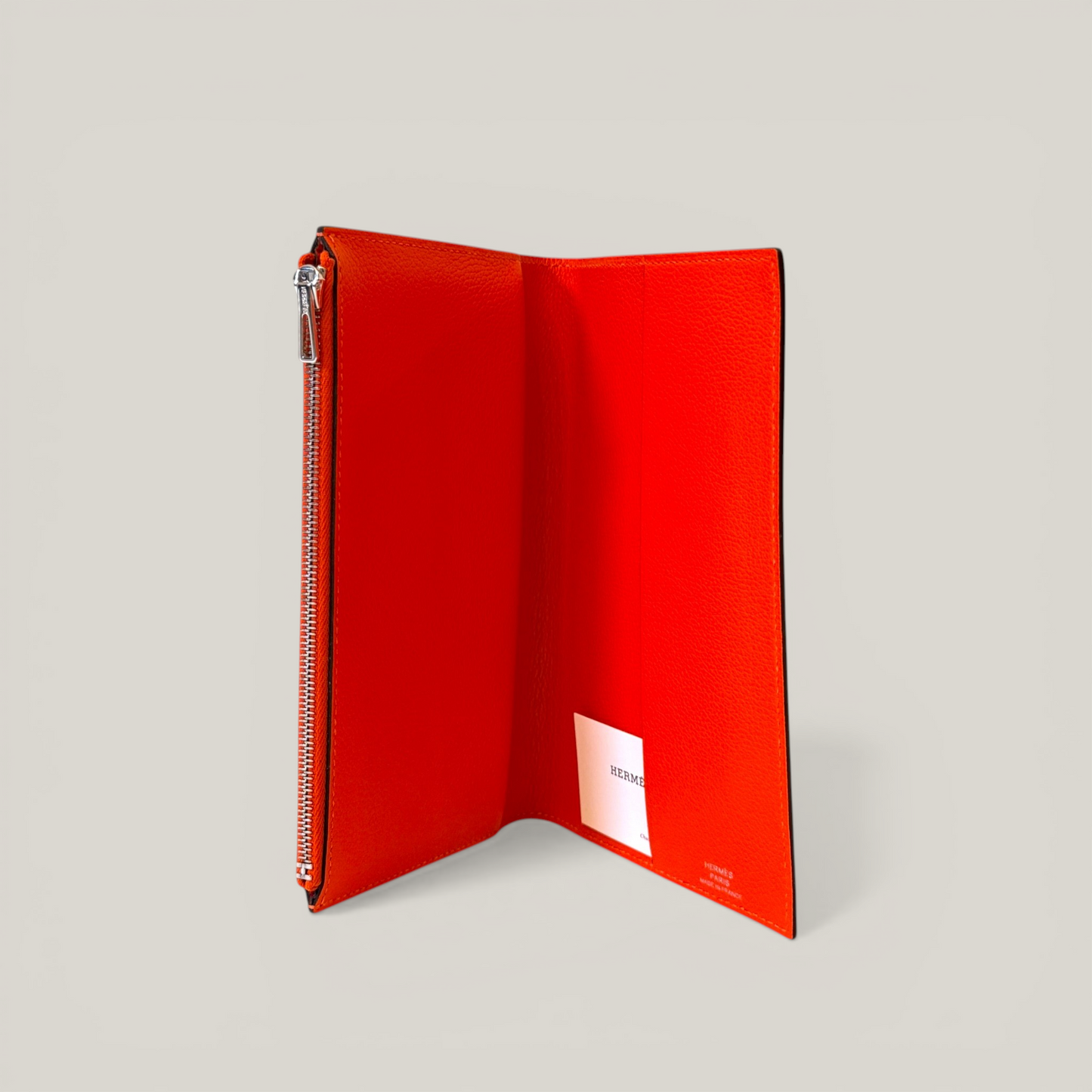 Hermès Eazip Pouch & Notebook Cover | Evercolor Calfskin in Hermès Orange | Brand New