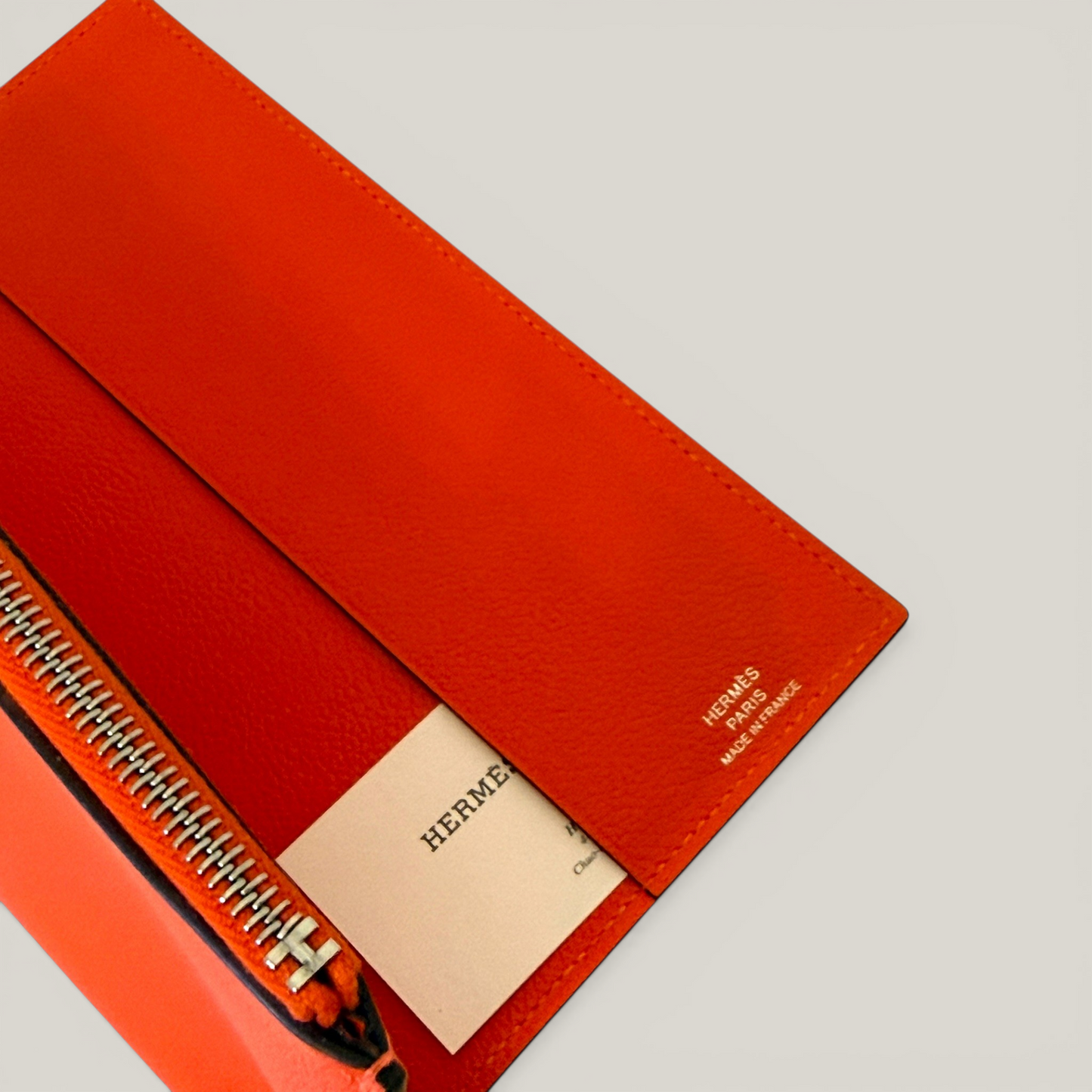 Hermès Eazip Pouch & Notebook Cover | Evercolor Calfskin in Hermès Orange | Brand New