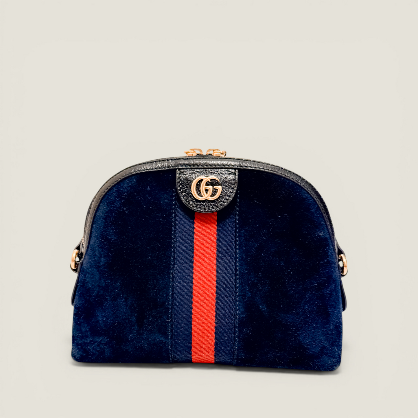 Gucci Ophidia Dome Small Crossbody Bag | Navy Suede