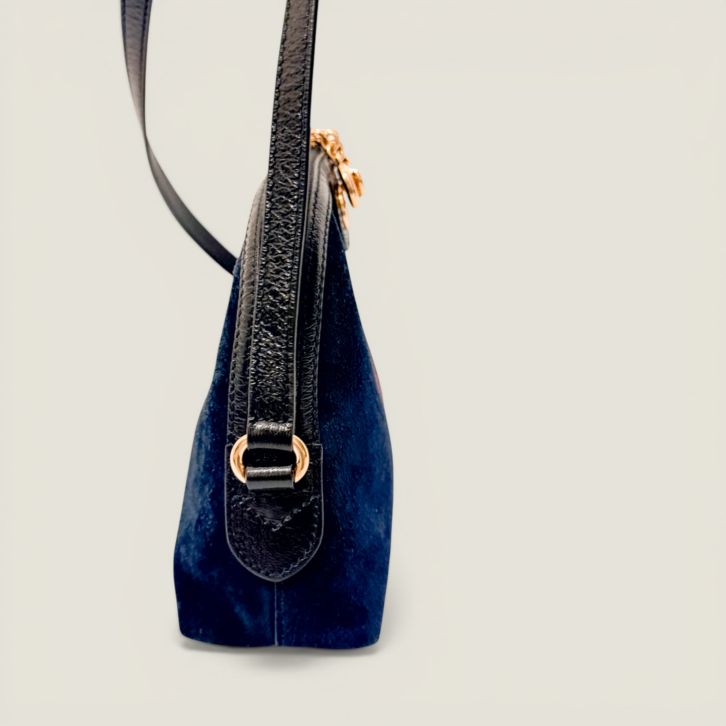 Gucci Ophidia Dome Small Crossbody Bag | Navy Suede