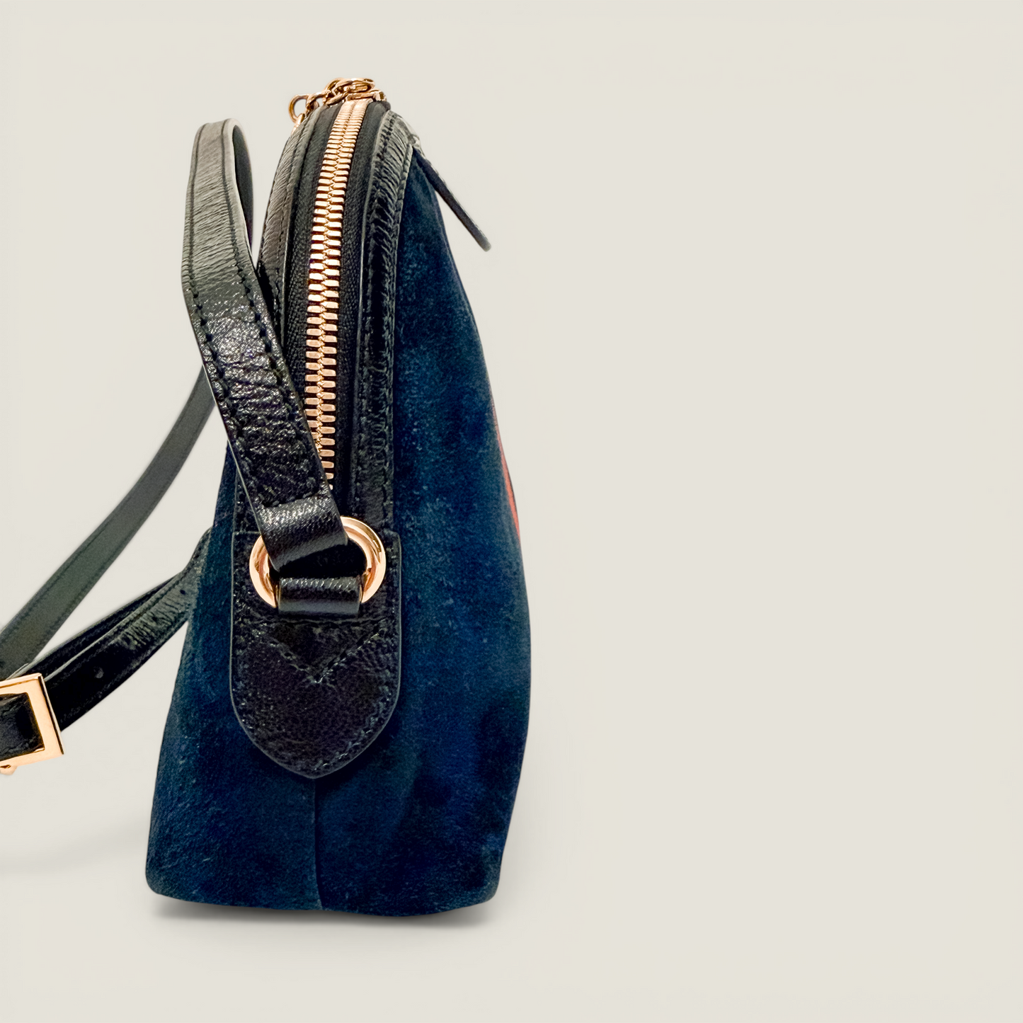 Gucci Ophidia Dome Small Crossbody Bag | Navy Suede