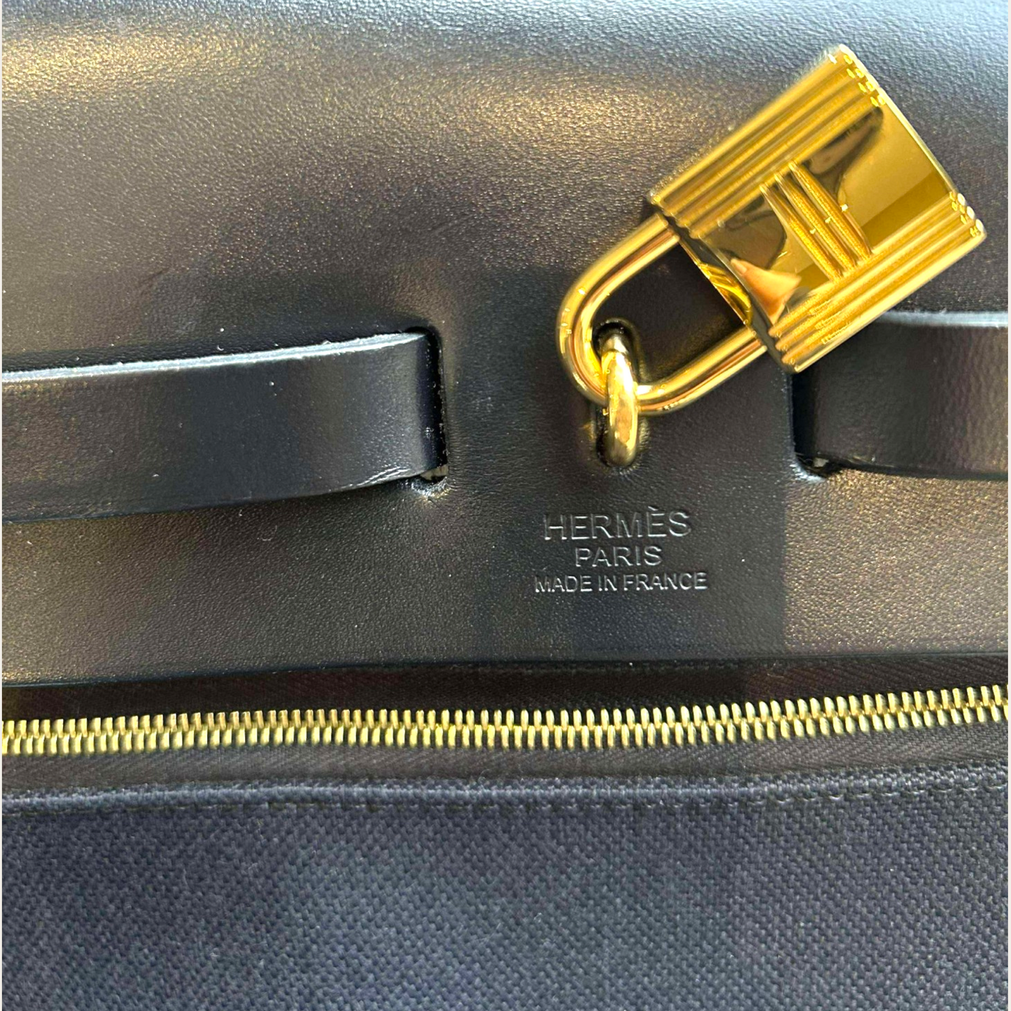 Hermès Herbag Zip 31 Toile H & Leather | Noir Écru GHW