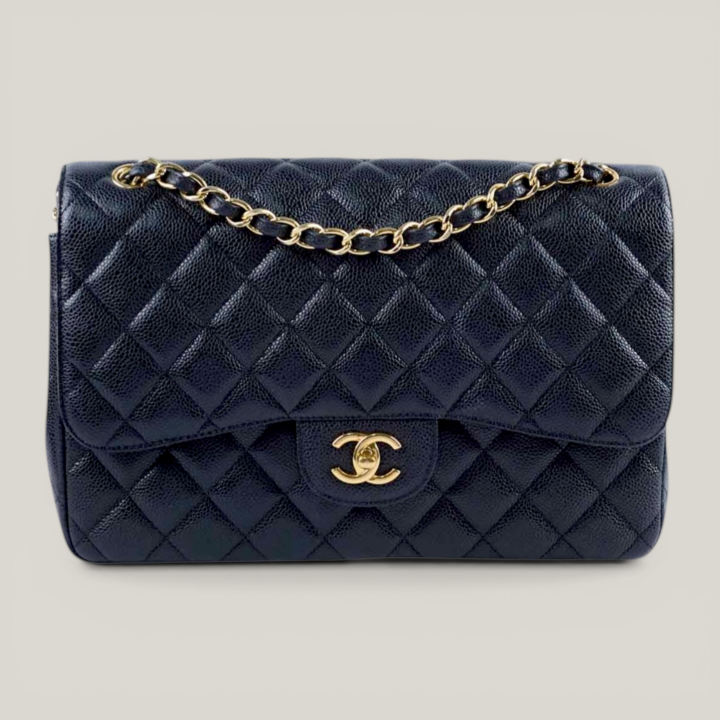 Chanel Classic Flap Jumbo | Black Caviar, Gold Hardware
