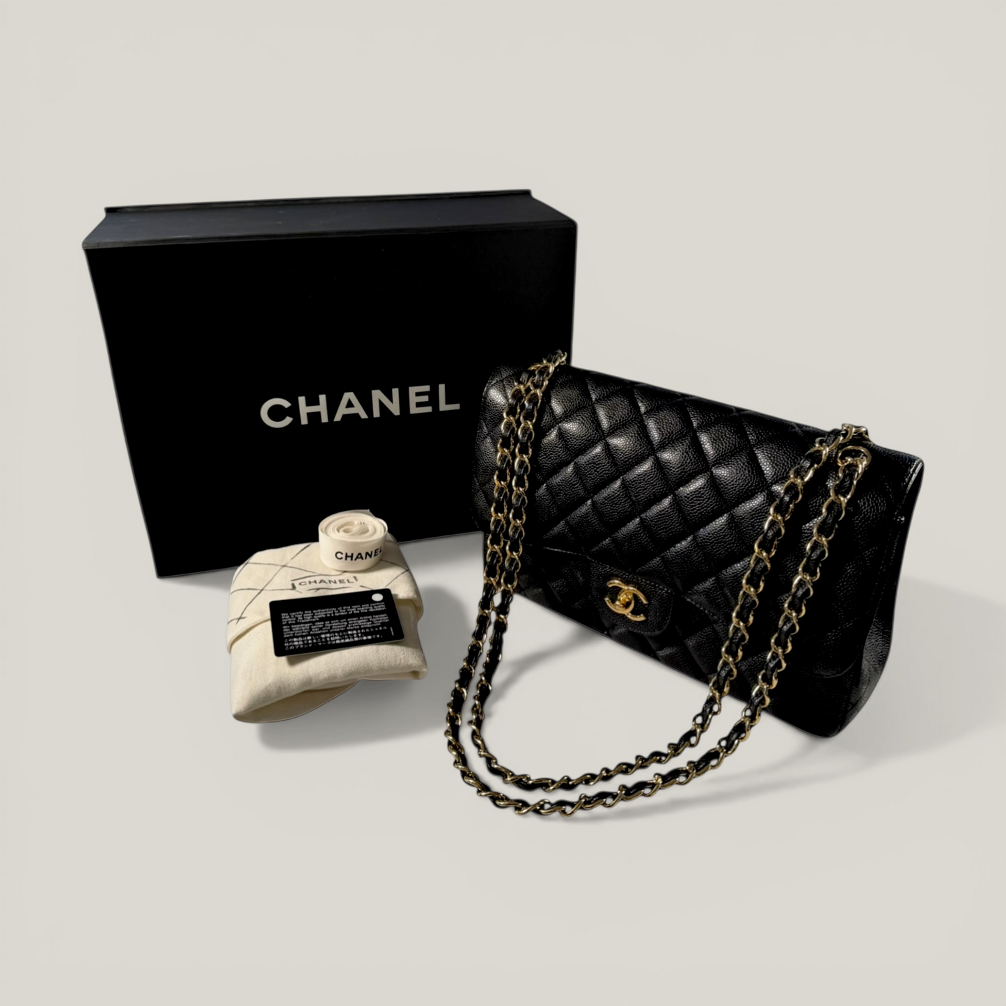 Chanel Classic Flap Jumbo | Black Caviar, Gold Hardware