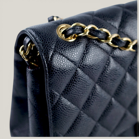 Chanel Classic Flap Jumbo | Black Caviar, Gold Hardware