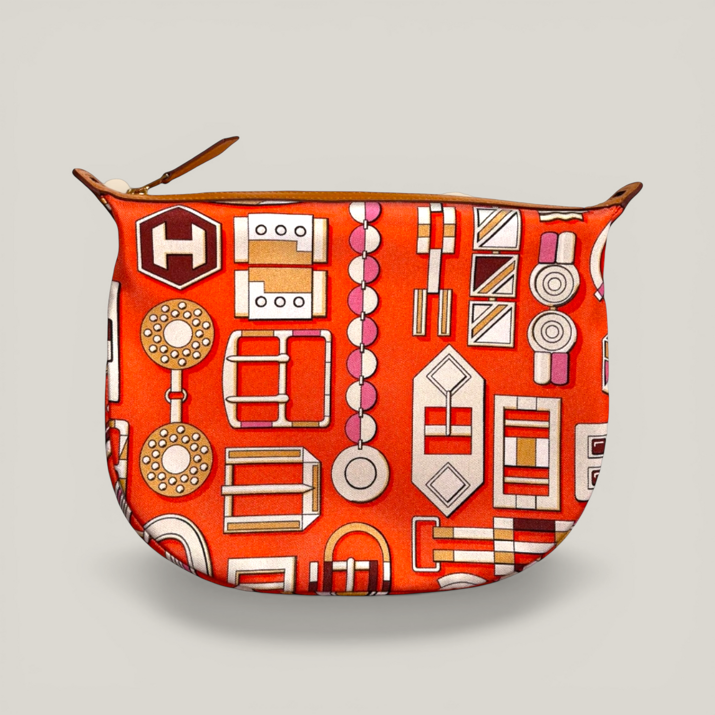 Hermès Sursoie To Go Pouch | Orange Poppy Naturel Sable Sésame | Brand New