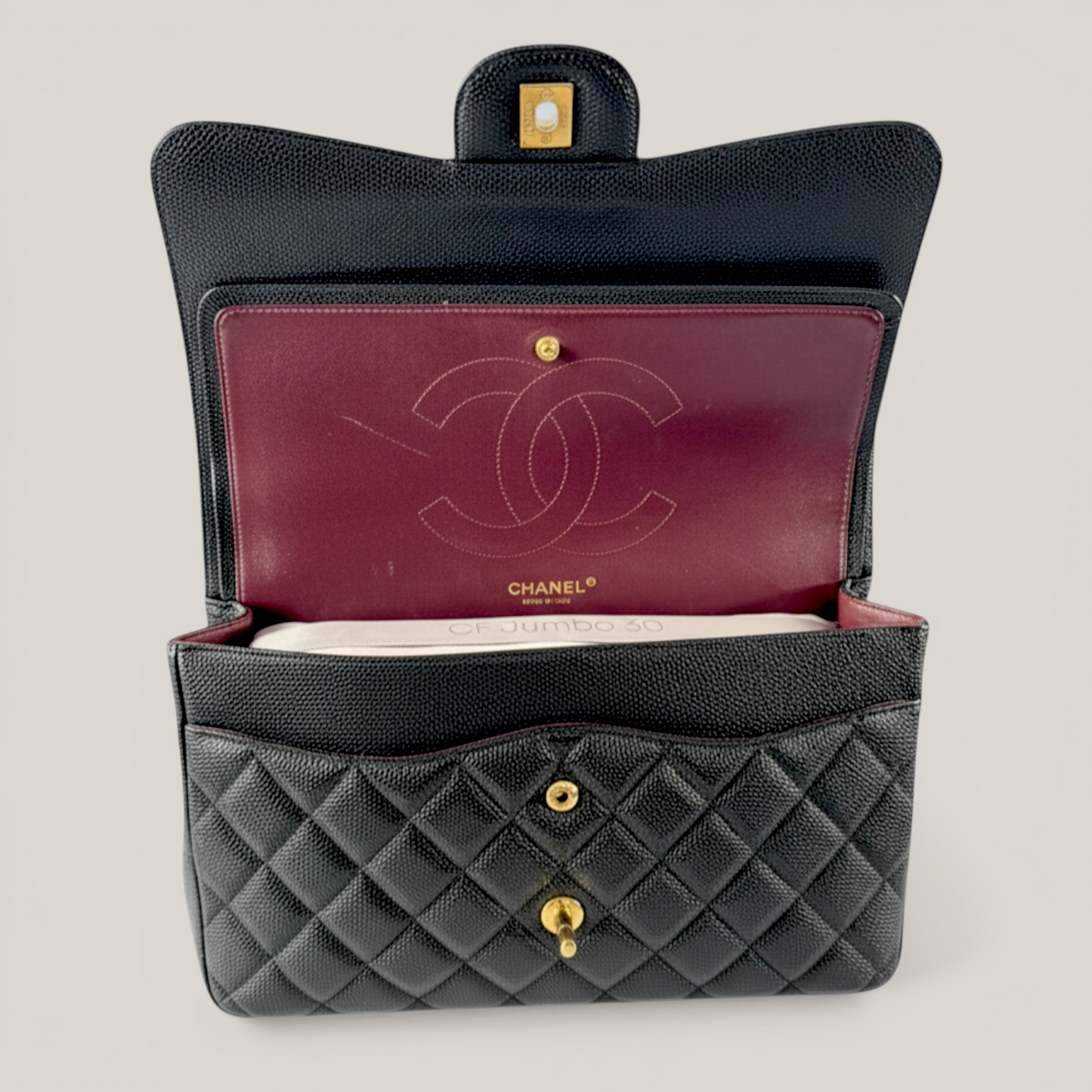 Chanel Classic Flap Jumbo | Black Caviar, Gold Hardware