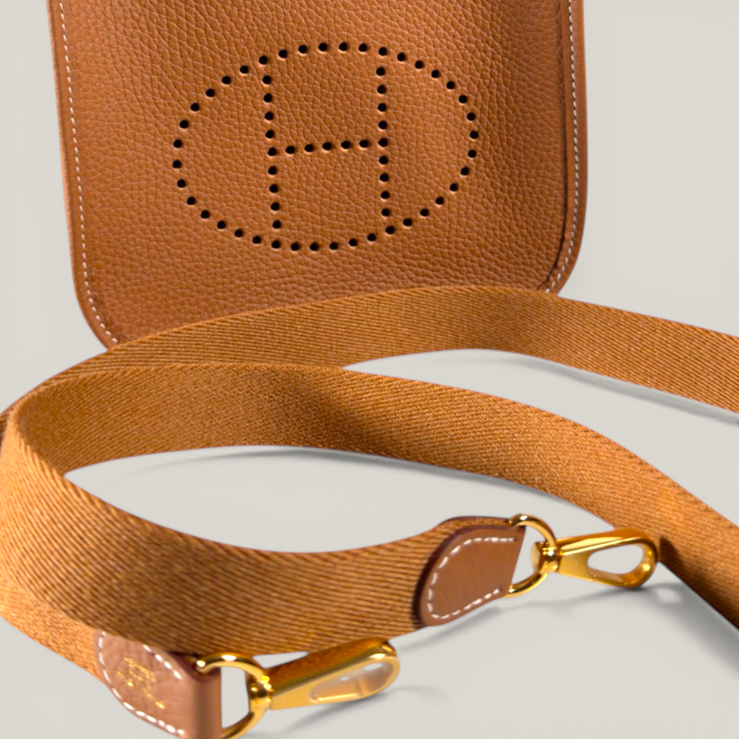 Hermès Mini Evelyne TPM | Gold Clemence Leather with Gold Hardware