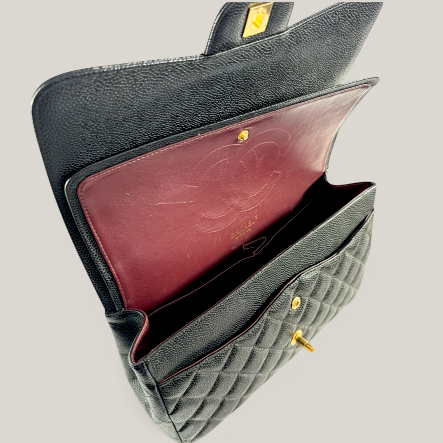 Chanel Classic Flap Jumbo | Black Caviar, Gold Hardware