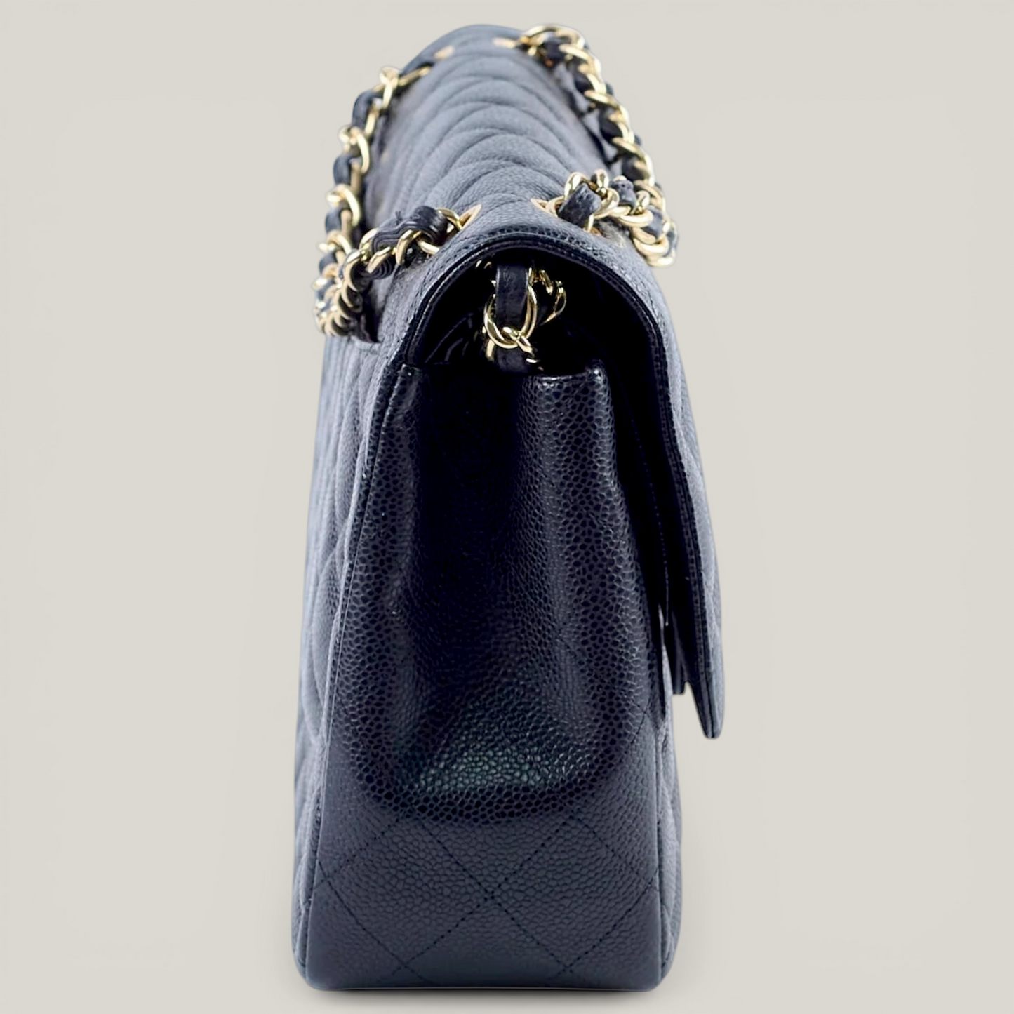 Chanel Classic Flap Jumbo | Black Caviar, Gold Hardware